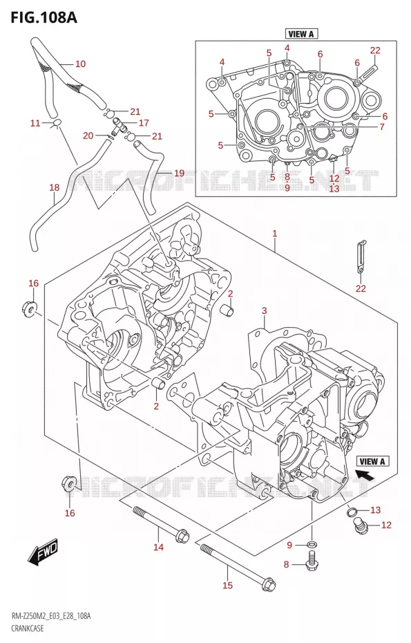 CARTERS MOTEUR Suzuki MOTO 250 RM-Z 2022  RM-Z250 M2 (E03,E28)