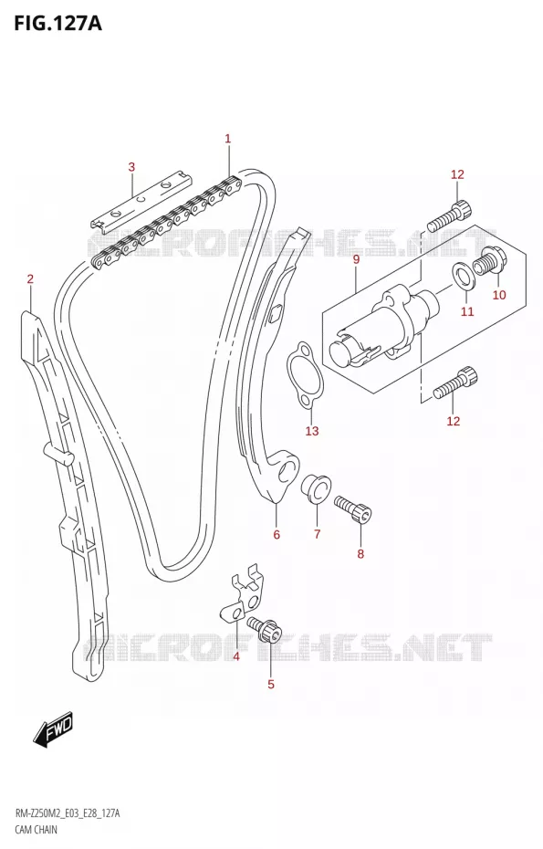 DISTRIBUTION Suzuki MOTO 250 RM-Z 2022  RM-Z250 M2 (E03,E28)