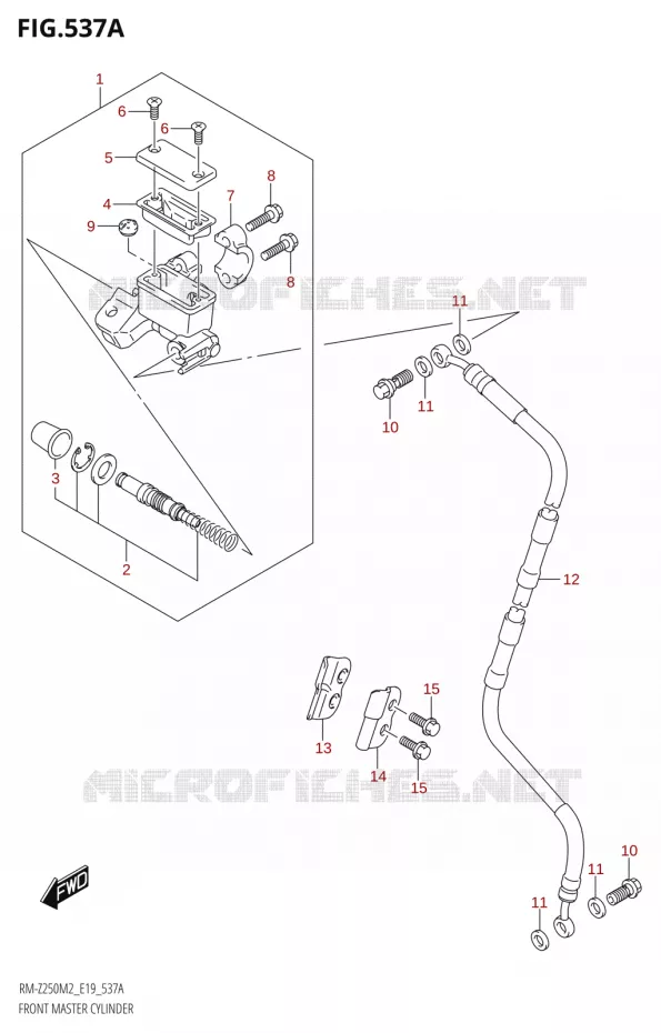 MAITRE CYLINDRE AVANT Suzuki MOTO 250 RM-Z 2022  RM-Z250 M2 (E19)