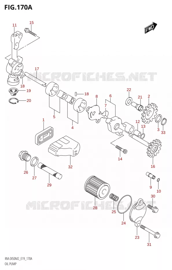 POMPE A HUILE Suzuki MOTO 450 RM-Z 2022  RM-Z450 M2 (E19)