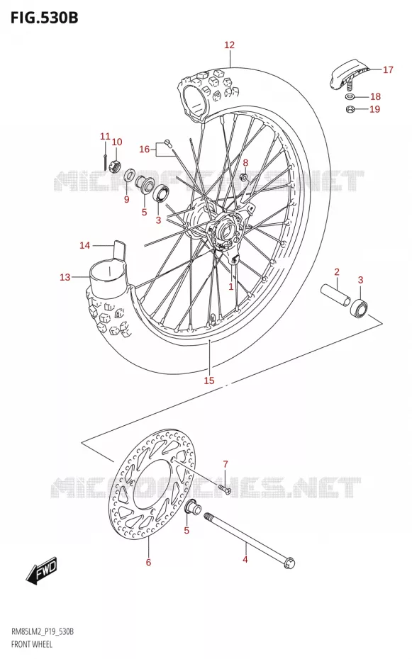 ROUE AVANT Suzuki MOTO 85 RM 2022  RM85L M2 (E19)