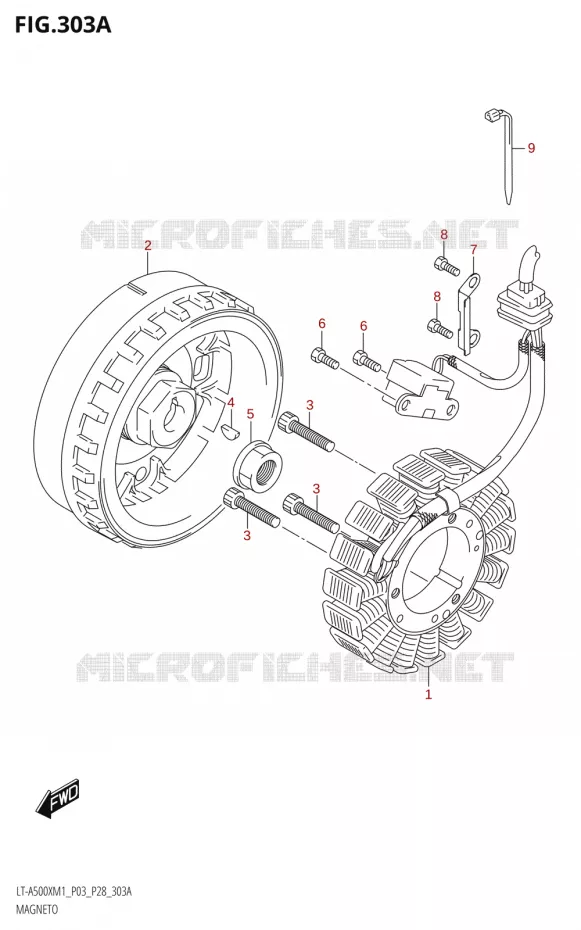 ALLUMAGE ROTOR - STATOR Suzuki QUAD 500 KINGQUAD 2021  LT-A500X / XP M1 (P03,P28,P33)