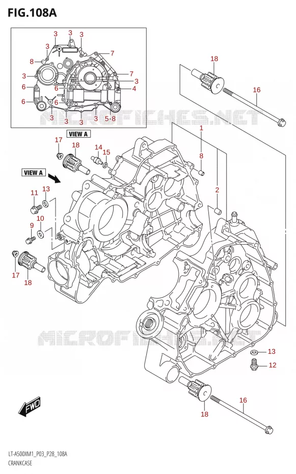 CARTERS MOTEUR Suzuki QUAD 500 KINGQUAD 2021  LT-A500X / XP M1 (P03,P28,P33)
