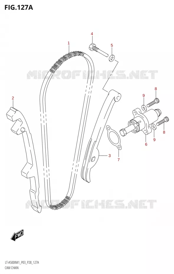 DISTRIBUTION Suzuki QUAD 500 KINGQUAD 2021  LT-A500X / XP M1 (P03,P28,P33)