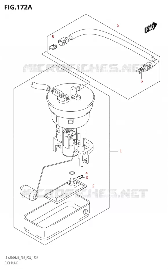 POMPE A ESSENCE Suzuki QUAD 500 KINGQUAD 2021  LT-A500X / XP M1 (P03,P28,P33)