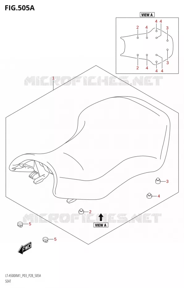 SELLE Suzuki QUAD 500 KINGQUAD 2021  LT-A500X / XP M1 (P03,P28,P33)