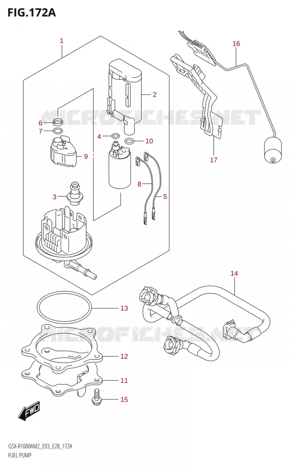 POMPE A ESSENCE Suzuki MOTO 1000 GSX-R 2022  GSX-R1000A M2 (E03 E28)