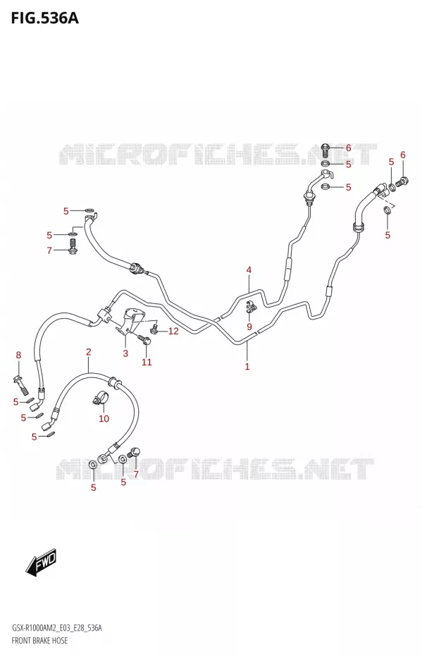 FRONT BRAKE HOSE (GSX-R1000A) Suzuki MOTO 1000 GSX-R 2022  GSX-R1000A M2 (E33)