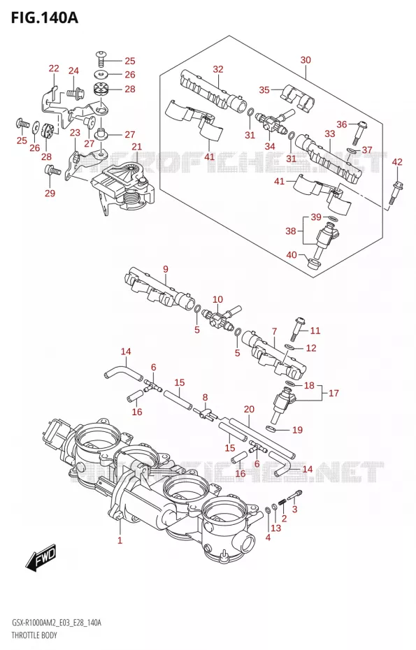 THROTTLE BODY (E03,E28) Suzuki MOTO 1000 GSX-R 2022  GSX-R1000A M2 (E33)