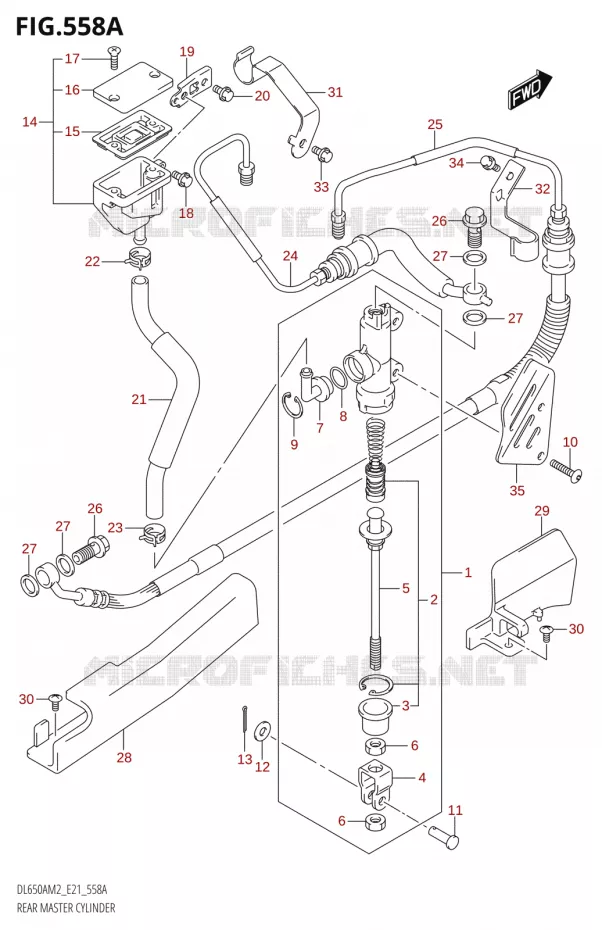MAITRE CYLINDRE ARRIERE Suzuki MOTO 650 V-STROM 2022  DL650AU M2 / DL650XAUE M2 (E21)