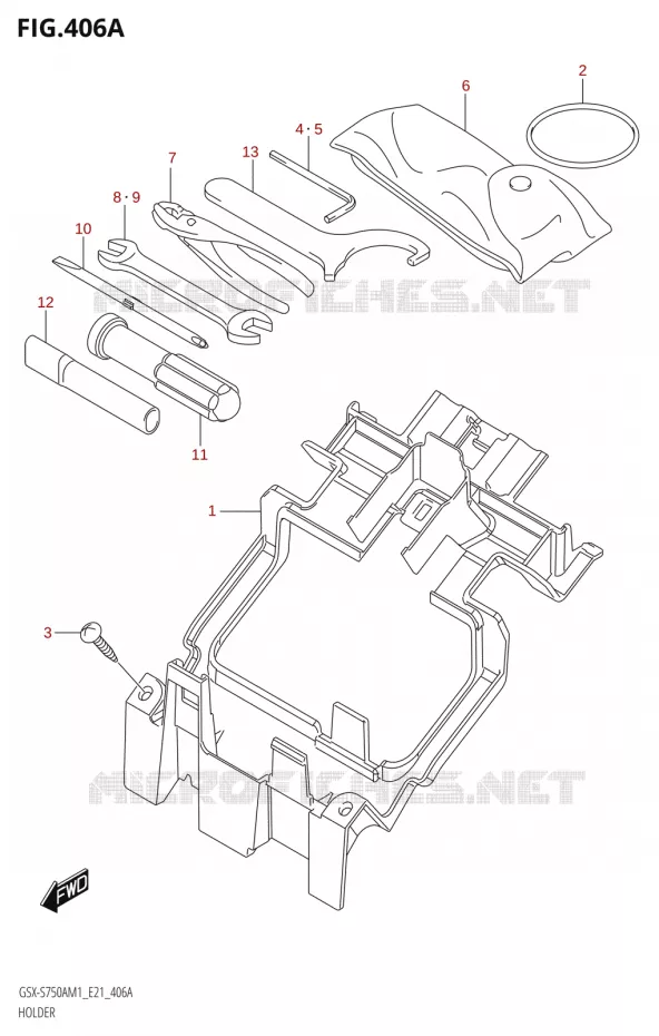 SUPPORT Suzuki MOTO 750 GSX-S 2021  GSX-S750A /​GSX-S750ZA M1 (E21)