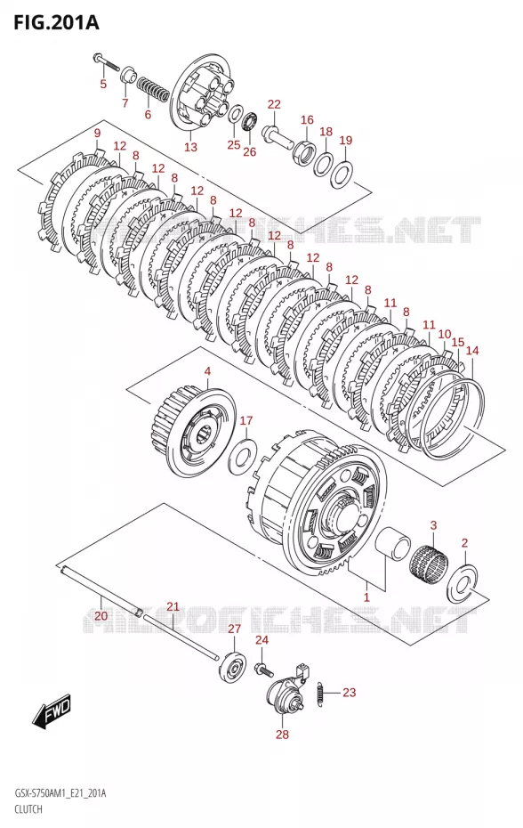 EMBRAYAGE Suzuki MOTO 750 GSX-S 2021  GSX-S750A /​GSX-S750ZA M1 (E21)
