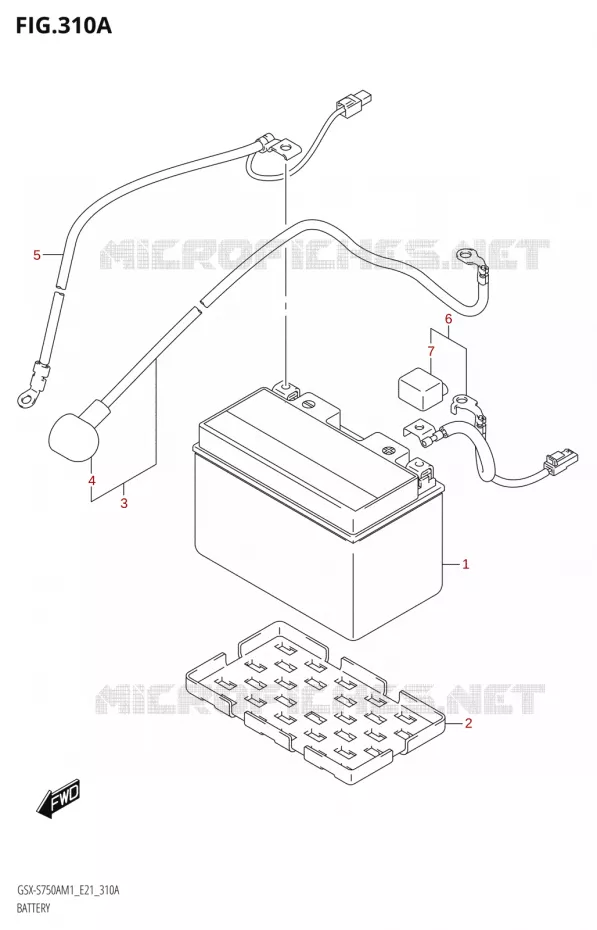 BATTERIE Suzuki MOTO 750 GSX-S 2021  GSX-S750A /​GSX-S750ZA M1 (E21)