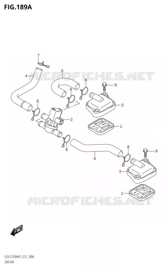 SYSTEME RECYCLAGE GAZ ECHAPPEMENT Suzuki MOTO 750 GSX-S 2021  GSX-S750UQ / ​GSX-S750UQZ M1 (E21)
