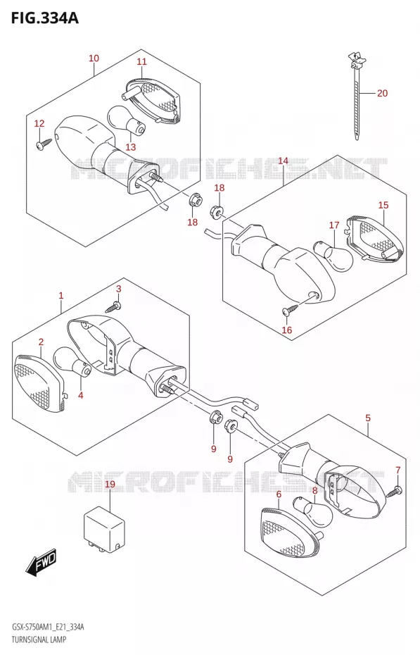 CLIGNOTANTS Suzuki MOTO 750 GSX-S 2021  GSX-S750UQ / ​GSX-S750UQZ M1 (E21)