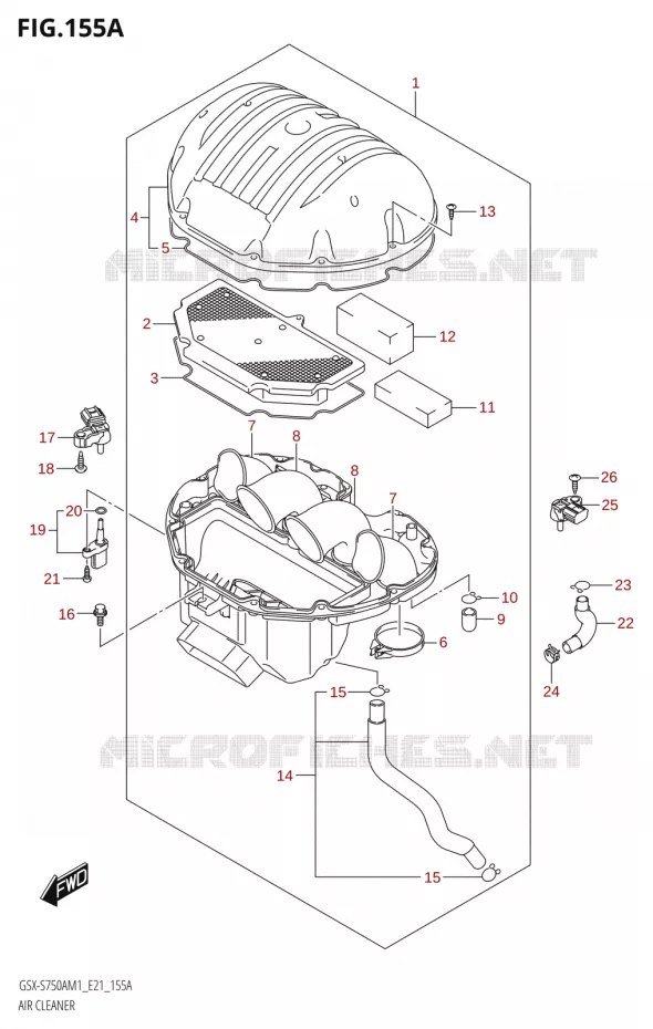 FILTRE A AIR Suzuki MOTO 750 GSX-S 2021  GSX-S750UQ / ​GSX-S750UQZ M1 (E21)