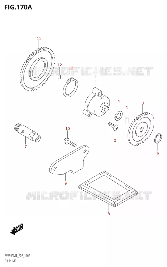 POMPE A HUILE Suzuki MOTO 650 SV 2021  SV650A M1 (E19)
