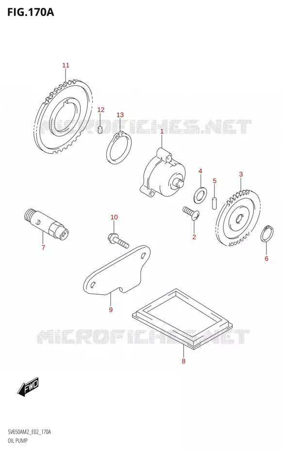 POMPE A HUILE Suzuki MOTO 650 SV 2022  SV650A M2 (E02,E19)