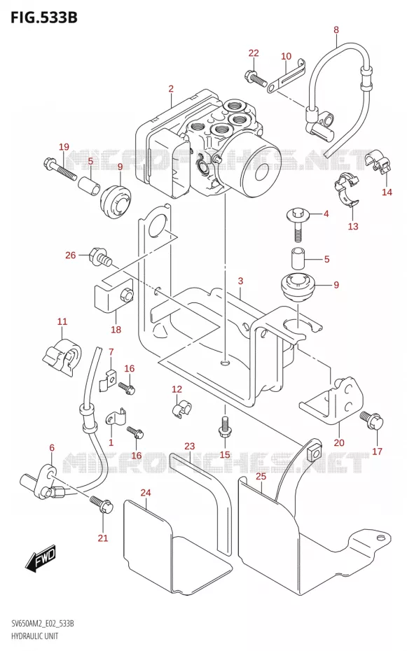 SYSTÈME ABS Suzuki MOTO 650 SV 2022  SV650A M2 (E02,E19)