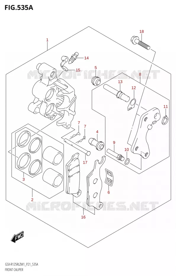 ETRIER DE FREIN AVANT Suzuki MOTO 125 GSX-R 2021  GSX-R125RLZ M1 (P21)