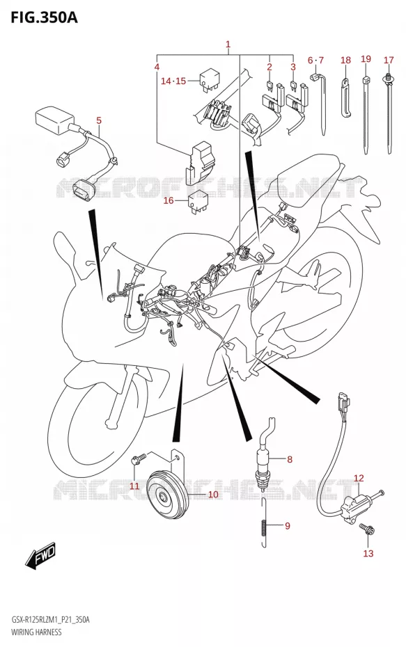 FAISCEAU ELECTRIQUE Suzuki MOTO 125 GSX-R 2021  GSX-R125RLZ M1 (P21)