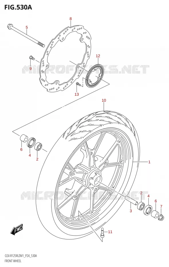 ROUE AVANT Suzuki MOTO 125 GSX-R 2021  GSX-R125RLZ M1 (P24)