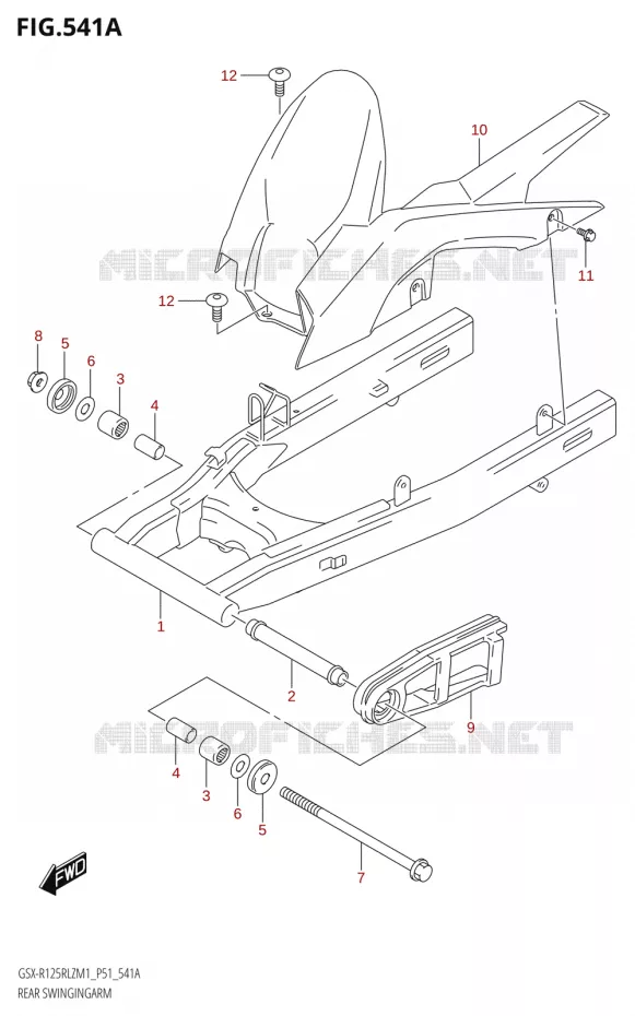 BRAS OSCILLANT ARRIERE Suzuki MOTO 125 GSX-R 2021  GSX-R125RLZ M1 (P51)