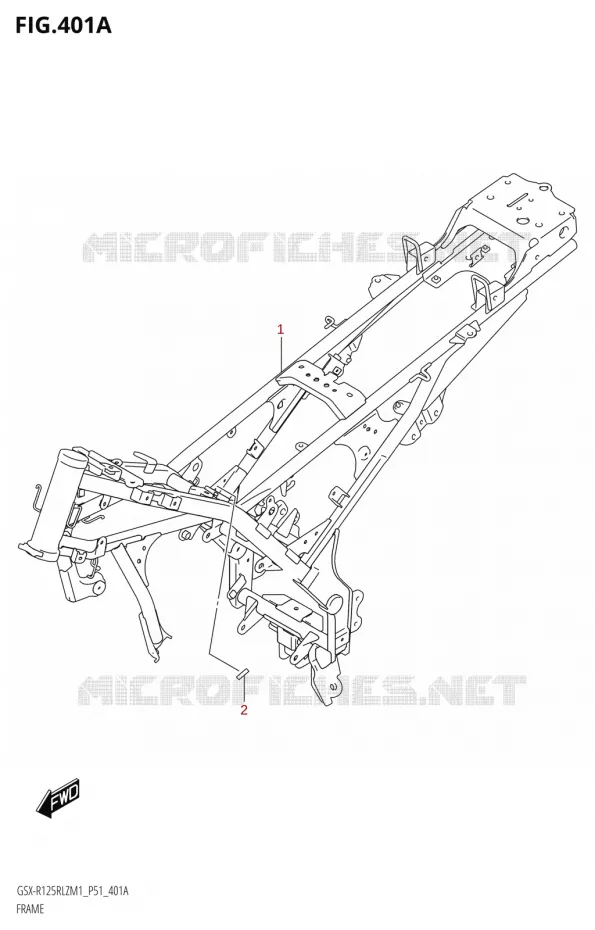 CADRE Suzuki MOTO 125 GSX-R 2021  GSX-R125RLZ M1 (P51)