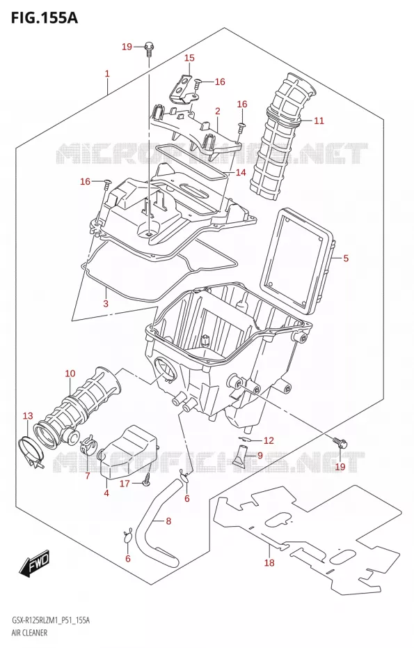 FILTRE A AIR Suzuki MOTO 125 GSX-R 2021  GSX-R125RLZ M1 (P51)
