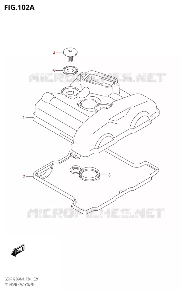 COUVRE CULASSE Suzuki MOTO 125 GSX-R 2021  GSX-R125XA M1 (P24)