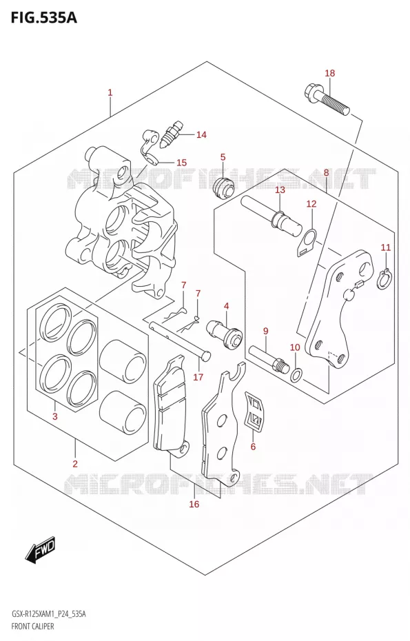 ETRIER DE FREIN AVANT Suzuki MOTO 125 GSX-R 2021  GSX-R125XA M1 (P24)