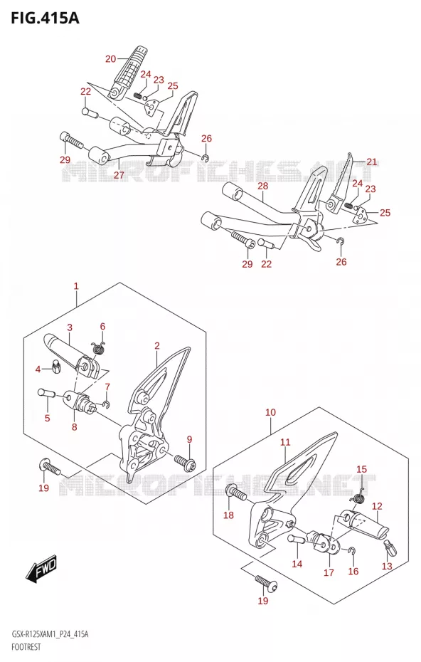 REPOSE PIED Suzuki MOTO 125 GSX-R 2021  GSX-R125XA M1 (P24)