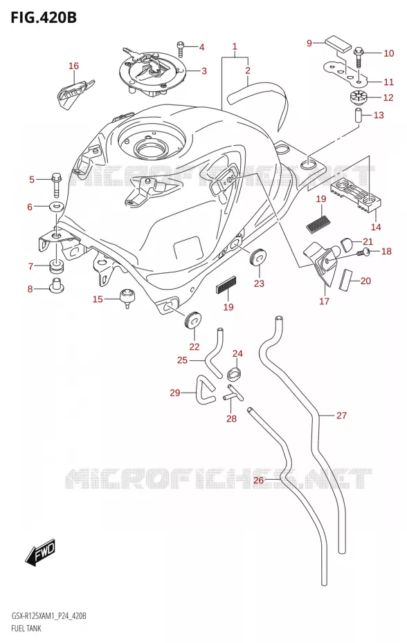 RESERVOIR D'ESSENCE Suzuki MOTO 125 GSX-R 2021  GSX-R125XA M1 (P24)