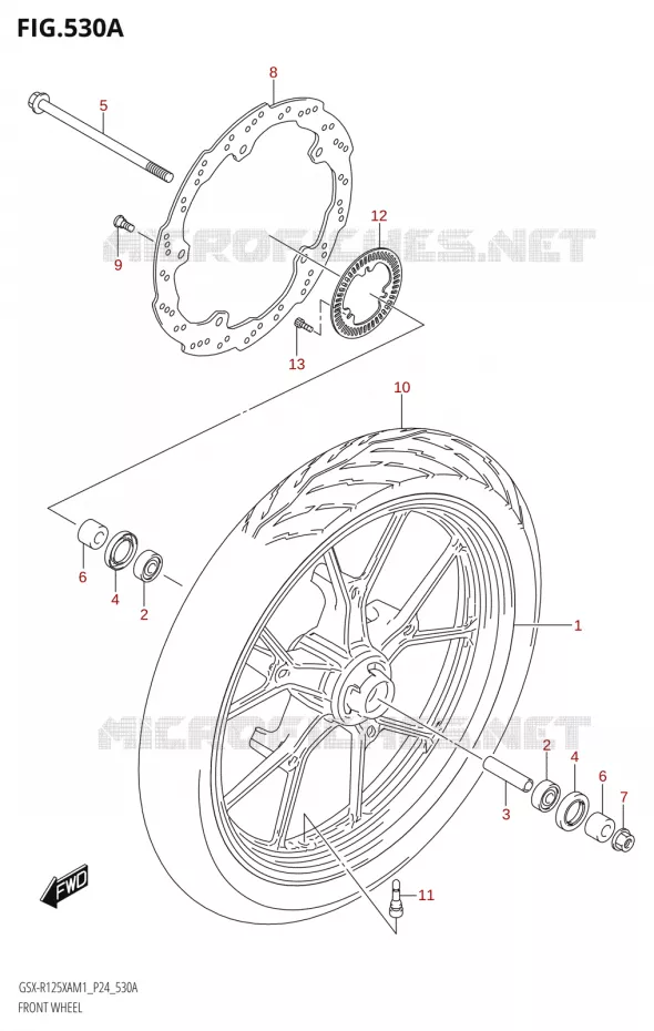 ROUE AVANT Suzuki MOTO 125 GSX-R 2021  GSX-R125XA M1 (P24)