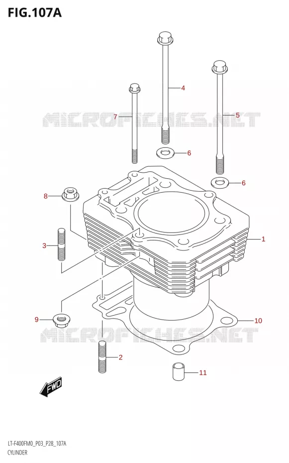 CYLINDRE Suzuki QUAD 400 KINGQUAD 2020  LT-F400F (P03)