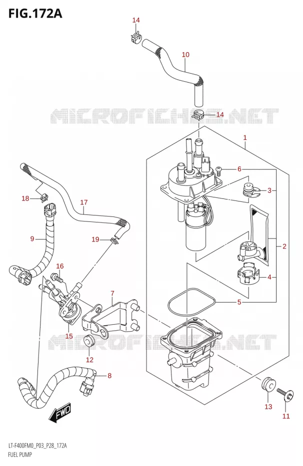 POMPE A ESSENCE Suzuki QUAD 400 KINGQUAD 2020  LT-F400F (P03)