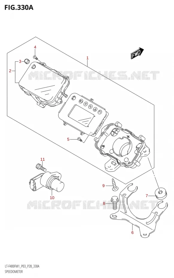 COMPTEUR (P28) Suzuki QUAD 400 KINGQUAD 2021  LT-F400F M1 (P03)