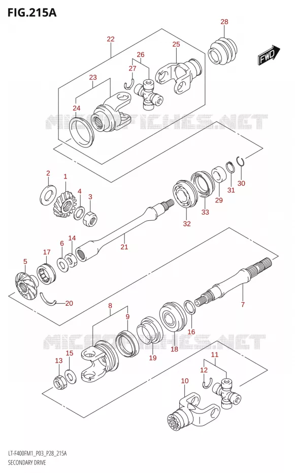 COUPLE CONIQUE Suzuki QUAD 400 KINGQUAD 2021  LT-F400F M1 (P03)