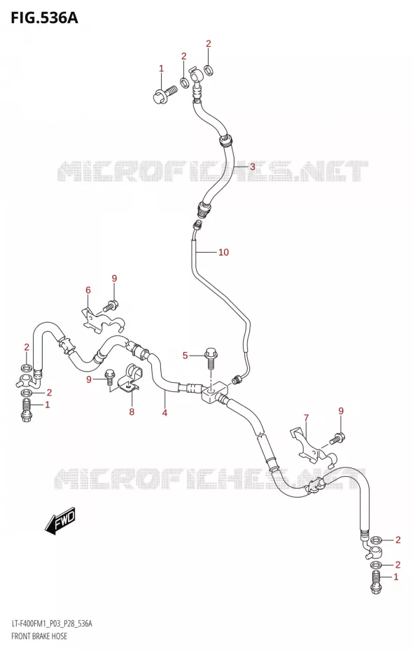 DURITE DE FREIN AVANT Suzuki QUAD 400 KINGQUAD 2021  LT-F400F M1 (P03)