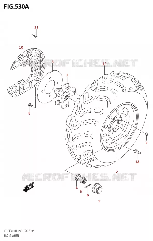ROUE AVANT Suzuki QUAD 400 KINGQUAD 2021  LT-F400F M1 (P03)