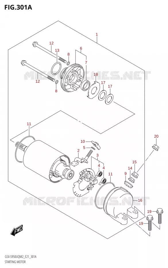 DEMARREUR Suzuki MOTO 950 GSX-S 2022  GSX-S950UQM2 (E21)