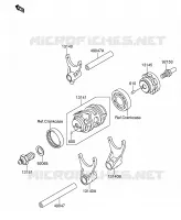 BARILLET / FOURCHETTE DE SELECTION pour Suzuki RM-Z 250 2004