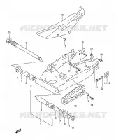 BRAS OSCILLANT ARRIERE (MODELE W/X/Y/K1 E18,E22,E24) pour Suzuki TL-S 1000 1997
