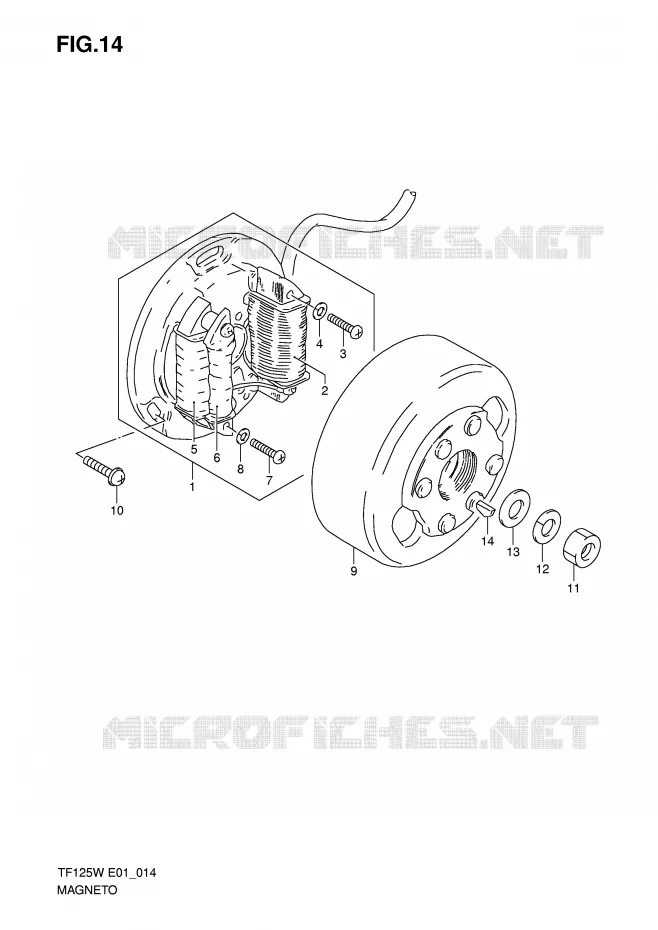 ALLUMAGE ROTOR - STATOR (MODELE X E6,E24) Suzuki MOTO 125 Autres-modeles 2005  TF125K5(E1)