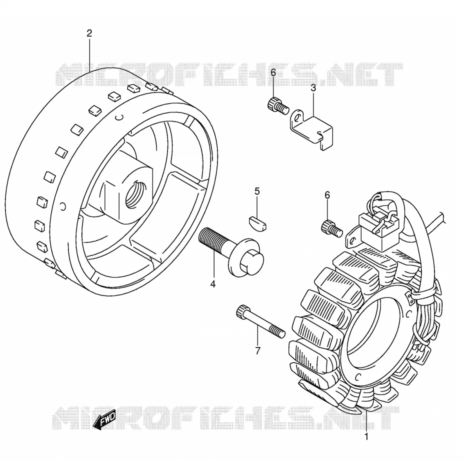 ALLUMAGE ROTOR - STATOR Suzuki MOTO 1000 SV 2003  SV1000U1K3(E2)