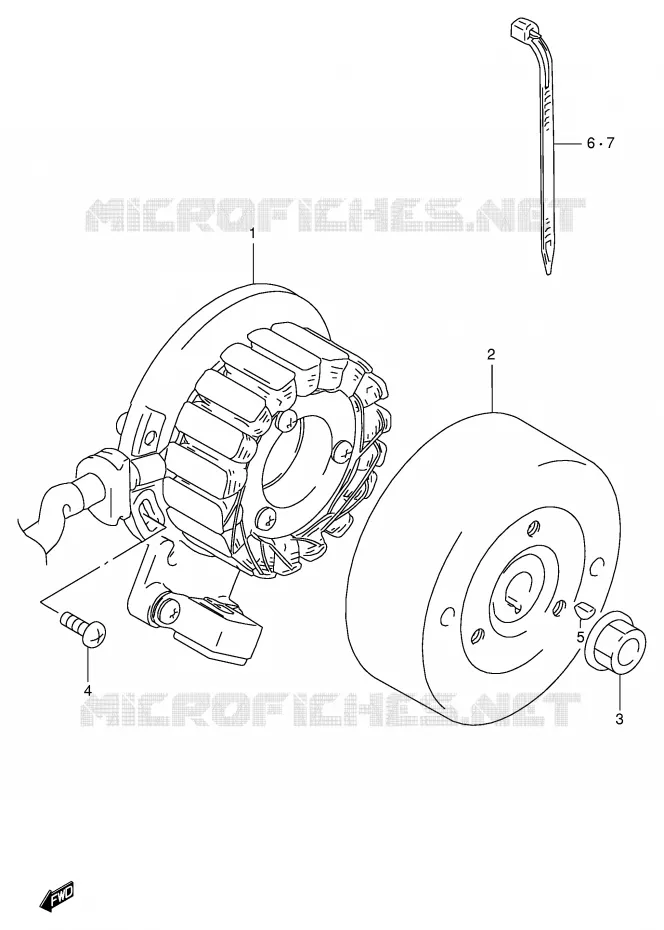ALLUMAGE ROTOR - STATOR Suzuki MOTO 250 RMX 1999  RMX250SX(E24)