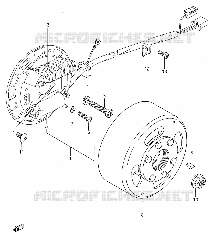 ALLUMAGE ROTOR - STATOR Suzuki MOTO 50 RMX 1999  RMX50X