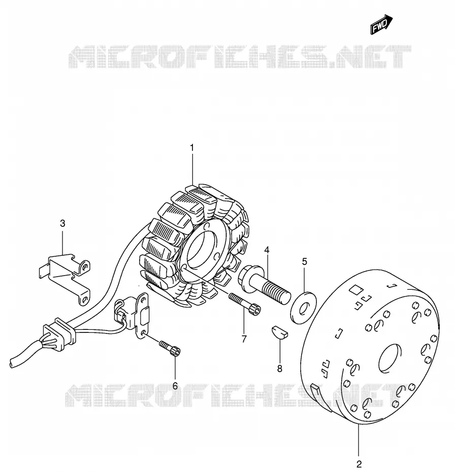 ALLUMAGE ROTOR - STATOR Suzuki MOTO 650 SV 2001  SV650K1(E2)