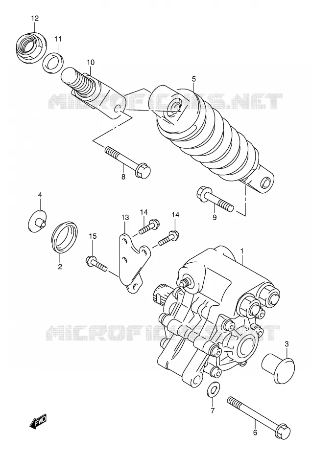 AMORTISSEUR ARRIERE Suzuki MOTO 1000 TL-R 2001  TL1000RK1(E2)