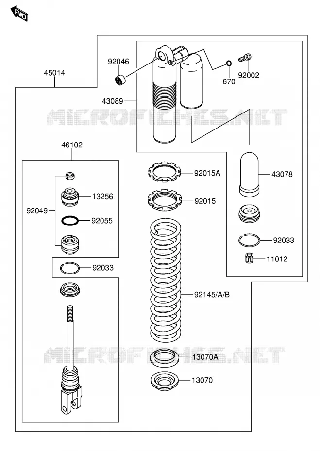 AMORTISSEUR Suzuki MOTO 250 RM-Z 2004  RM-Z250K4(E24)